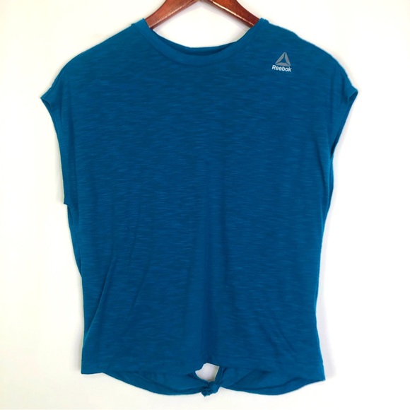Reebok Athletic Muscle Tee Tank Top Open Back Colorful Stretch Gym Athletic - Picture 1 of 8